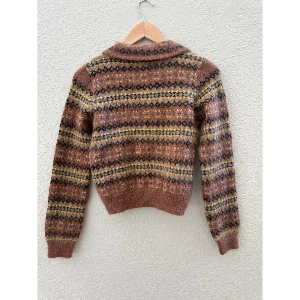 EUC $398 Dôen Natia Fairisle Cardigan Sweater - Picture 6 of 9